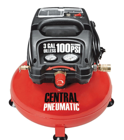 Central Pneumatic pancake style air compressor