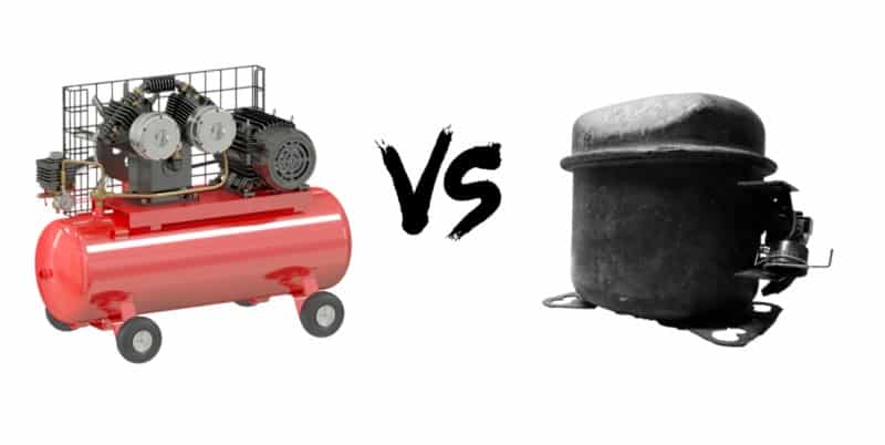 Air compressor vs refrigeration compressor